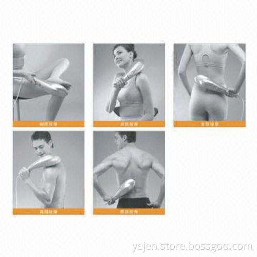 Handheld Massager, Dolphin-shaped, Interchangeable Heads, Various Colors Available, Made of ABS